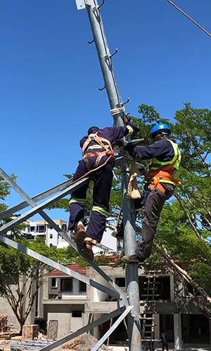 3-Legged Tubular Steel Communication Tower